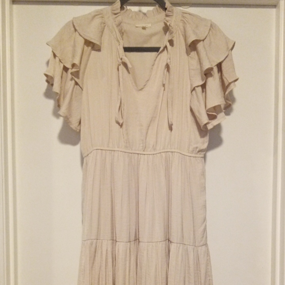 Jodifl Lined Prairie Bohemian Midi Dress